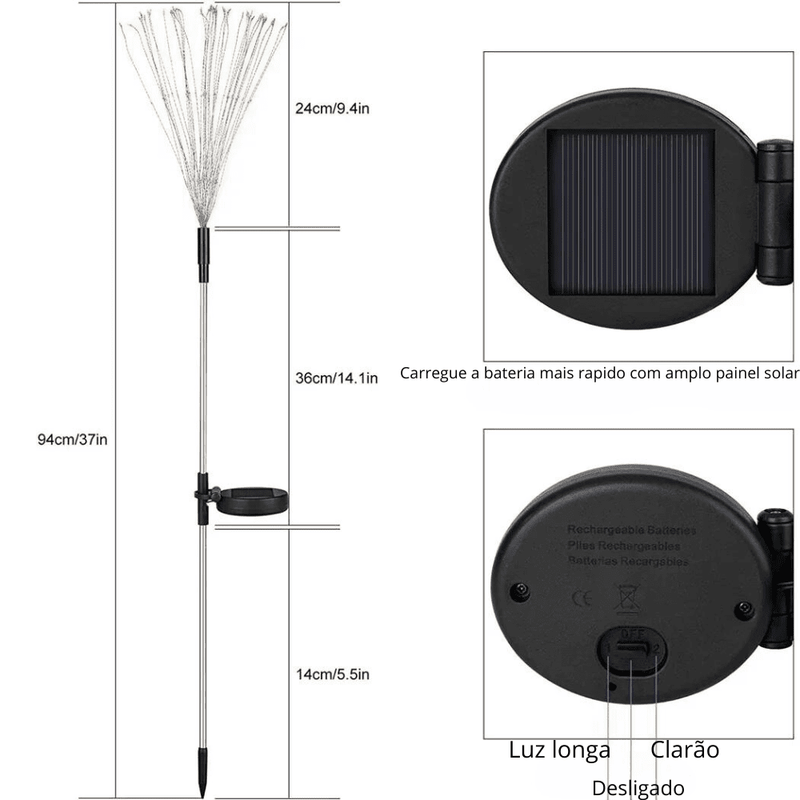 Luminária Solar Jardim Mágico