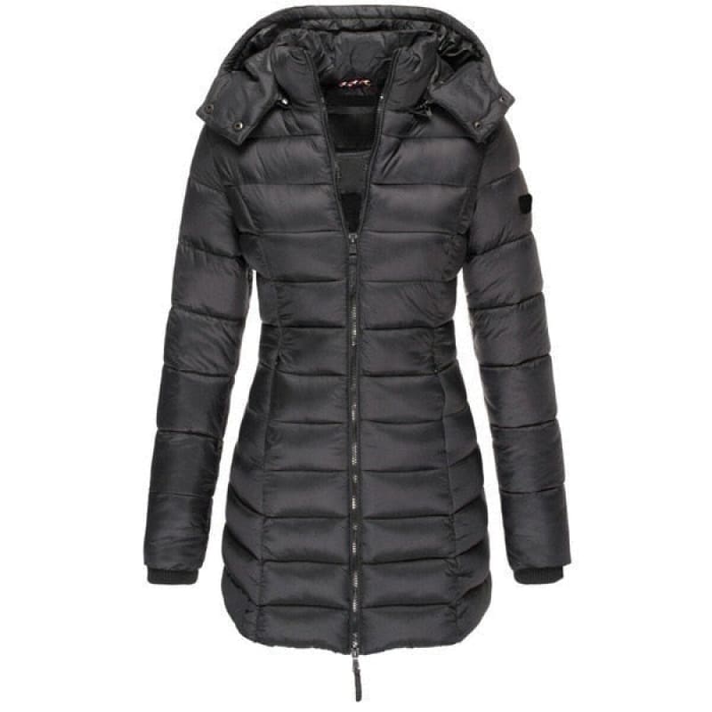 Jaqueta Feminina Puffer Longa com Capuz - WinterGlam