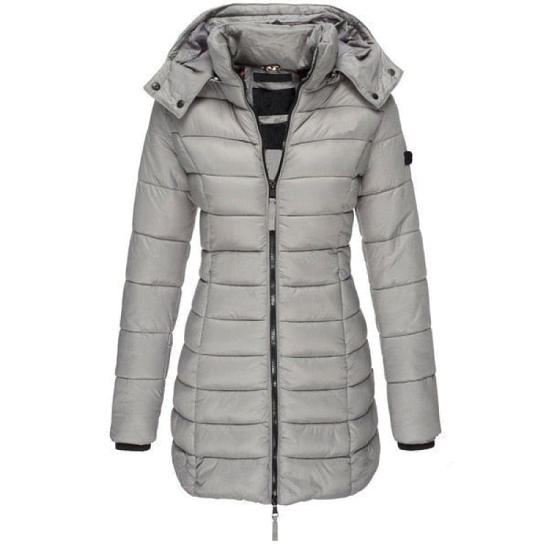 Jaqueta Feminina Puffer Longa com Capuz - WinterGlam